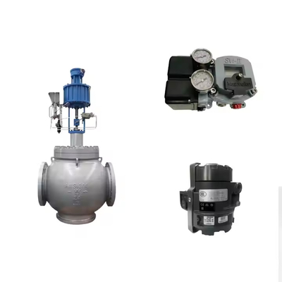 La valvola di controllo in acciaio al carbonio utilizza Masoneilan SVI2-21123111 valvola posizionatore ed Emerson Fisher846 convertitori elettrici