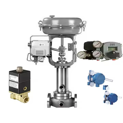 Valvola di controllo cinese con Masoneilan SVI2 SVI II posizionatore di valvola digitale con booster B200/B400 con valvola solenoide Asco