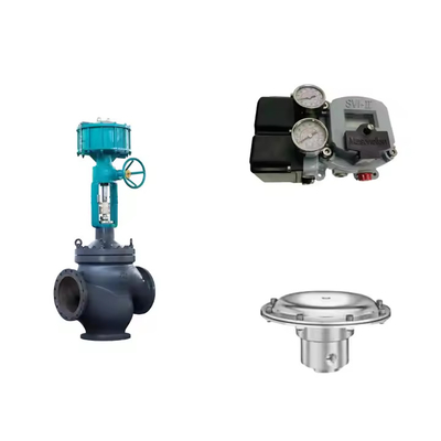 Valvola di controllo pneumatico con posizionatore Masoneilan SVI2-21123111 e valvola di regolazione della pressione Tescom 26-1100