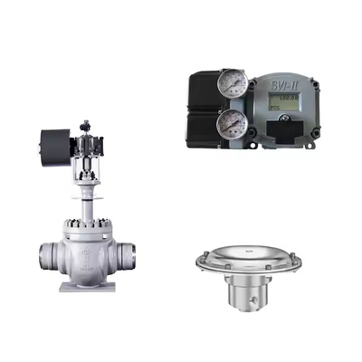 Valvola di controllo pneumatico con posizionatore Masoneilan SVI2-21123111 e valvola di regolazione della pressione Tescom 26-1100