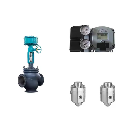 Valvola di controllo pneumatico con posizionatore Masoneilan SVI2-21123111 e valvola di regolazione della pressione Tescom 26-1100