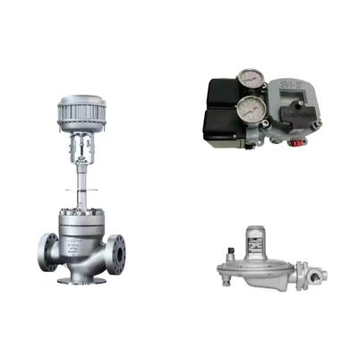Valvola di controllo pneumatico con posizionatore Masoneilan SVI2-21123111 e valvola di regolazione della pressione Fisher T205B