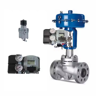 Valvola di controllo pneumatico di alta qualità con posizionatore Masoneilan SVI2-21123111 e valvola di regolazione della pressione Fisher SR5