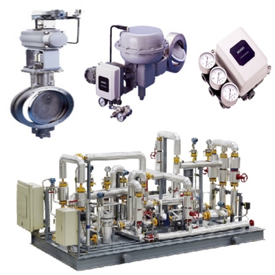 Controllo della pressione / del flusso Skid KOSO 710E/720E Valvola farfalla e 6500RA Attuatore pneumatico e EPB811 Valvola posizionatore set