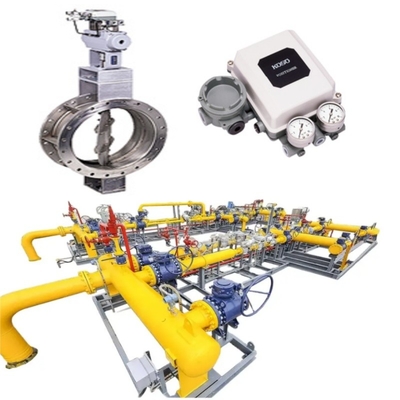 Valvole di controllo della pressione / del flusso e valvole KOSO con attuatori pneumatici 6300RA/6300RB/5200LA con set di valvole di blocco EPA800/EPB800 CL420/CL523