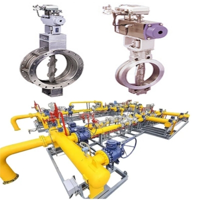 Valvole di controllo della pressione / del flusso e valvole KOSO con attuatori pneumatici 6300RA/6300RB/5200LA con set di valvole di blocco EPA800/EPB800 CL420/CL523