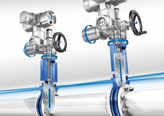 Attuatori elettrici versatili a più giri SA e SAR di AUMA per l'automazione delle valvole di cancello o delle valvole a sfera per centrali elettriche