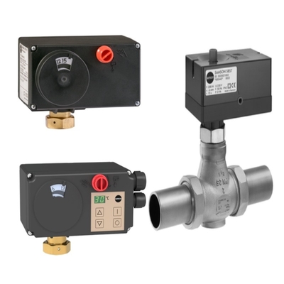 La valvola elettrica 3222, insieme agli attuatori elettrici Samson 5857, 5757, 5724 e 5725, costituiscono un set completo.