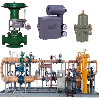 Sliding switch di valvola con Fisher YD/YS Valvole a guida a gabbia a tre vie 3582i Posizionatore meccanico di valvole con 667 testa pneumatica