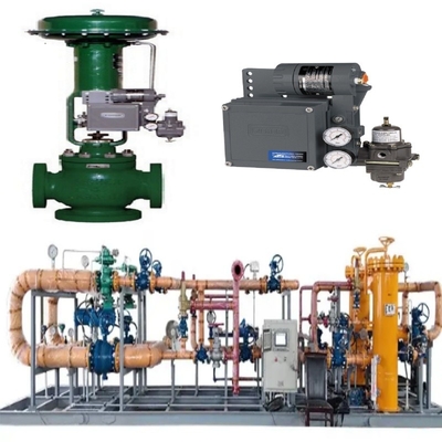 Sliding switch di valvola con Fisher YD/YS Valvole a guida a gabbia a tre vie 3582i Posizionatore meccanico di valvole con 667 testa pneumatica