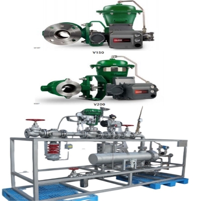Valvola di controllo del flusso Slid con Fisher Vee-Ball V150/V200/V300 valvola di controllo 2052 attuatore DVC6200 posizionatore
