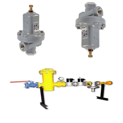 Scalatore di commutazione delle valvole dotato di valvole di sicurezza della serie Fisher MR98/MR98L/MR98H e manometri WIKA