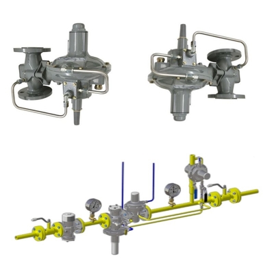 Controllo della pressione/flusso Skid Emerson Fisher 299H/299HV/299HR/299HVR regolatore di pressione e set di manometro Wicka