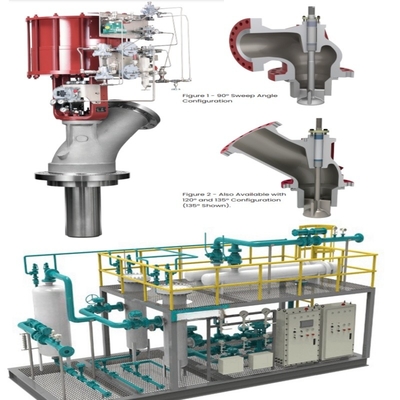 Valvola di controllo pneumatica con segnale di controllo lineare da 4 a 20 MA e connessione a flange per l'intervallo di pressione