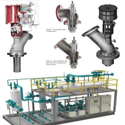 Valvola di controllo pneumatica con segnale di controllo lineare da 4 a 20 MA e connessione a flange per l'intervallo di pressione