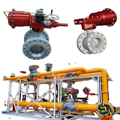 Valvola a sfera di controllo per gas naturale Masoneilan 36005 Serie Valvola a sfera di controllo con 31 attuatori SVI II posizionatore 78-40 regolatore di tensione