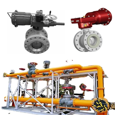 Valvola a sfera di controllo per gas naturale Masoneilan 36005 Serie Valvola a sfera di controllo con 31 attuatori SVI II posizionatore 78-40 regolatore di tensione