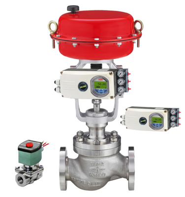 Valvola pneumatica con ABB EDP300 TZIDC-100 TZIDC-200 posizionatore intelligente con ASCO Valvola solenoide per valvola a sfera di controllo