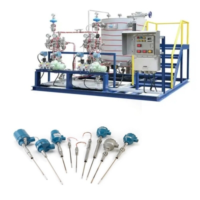 Skid montato con sensore di temperatura Rosemount 214C ed EMERSON 148 248 644 648 Trasmettitore 114C Thermowell