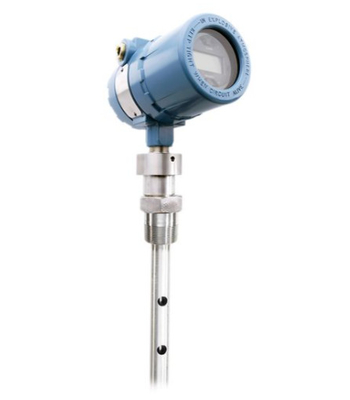 Sistema montato sullo scivolo con trasmettitore di livello radar ad onde guidate Fisher-Rosemount 3301