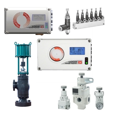 Valvola di controllo equipaggiata con Flowserve Logix 520MD Smart Valve Positioner Bracket Pneumatic Actuator SMC Filter Pressure Reducing Valve