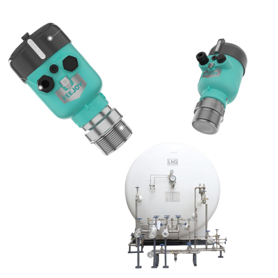 Misurazione del livello del contenitore con il trasmettitore di livello radar FeeJoy RRF5 a 80 GHz