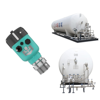 Misurazione del livello del contenitore con il trasmettitore di livello radar FeeJoy RRF5 a 80 GHz