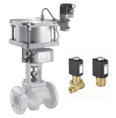 Accessori di valvola di controllo FISHER DVC6200 Samson 4763 Spirax SP7 e Burkert Valvola solenoide in ottone 6524 con diaframma 2/2-way resistente alle alte temperature