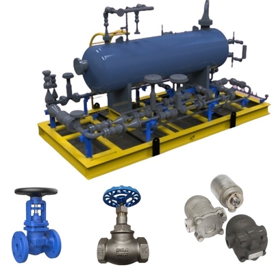 Valvola di arresto HV3/BSA2T Spriaxsarco e trappola di vapore galleggiante con valvole di controllo pneumatiche Bithermo per tubi e sistemi a vapore