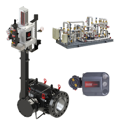 VRG Rotary Control Valve Packages Modular Customized Valve Gas Positioner Pilot Controllers per l'industria del controllo del gas naturale