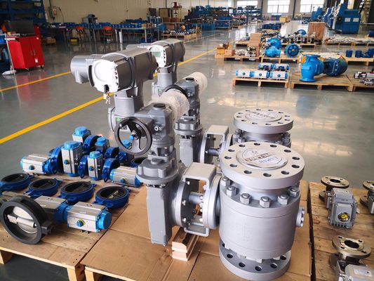 Attuatore elettrico Auma SA e controllo AM con valvola a sfera per skid regolatore di gas naturale cinese