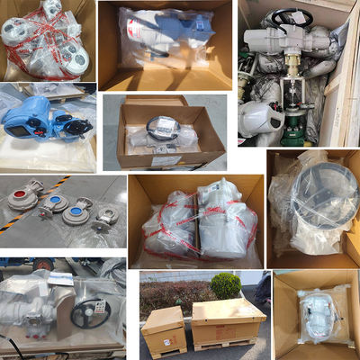 Valvola a farfalla cinese a grande diametro con attuatore elettrico Rotork IQ3 e riduttore IB