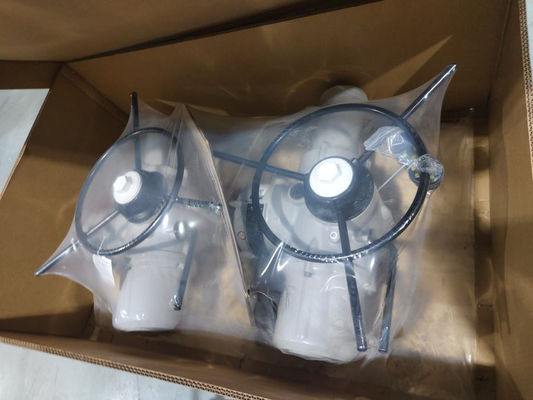 Valvola a farfalla cinese a grande diametro con attuatore elettrico Rotork IQ3 e riduttore IB