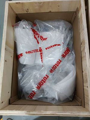 Valvola a farfalla cinese a grande diametro con attuatore elettrico Rotork IQ3 e riduttore IB