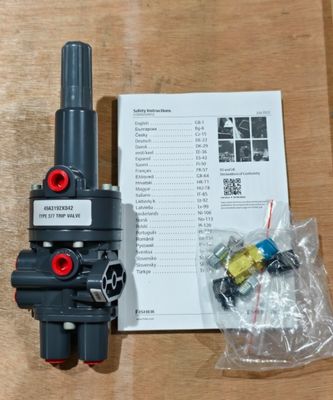 Valvola di controllo di marca cinese con posizionatore Fisher DVC6200, valvola di intercettazione Fisher 377, solenoide Solso SB, finecorsa