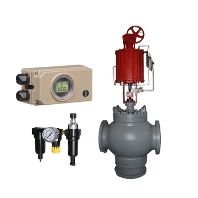 Valvola di controllo a tre vie pressione valvola di controllo in gabbia bilanciata Samson 3730 Tipo posizionatore di valvola elettro pneumatica HART