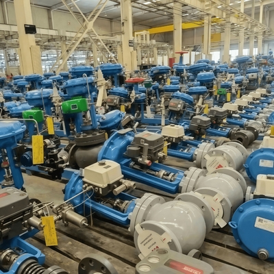 Valvola di controllo a tre vie pressione valvola di controllo in gabbia bilanciata Samson 3730 Tipo posizionatore di valvola elettro pneumatica HART