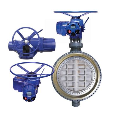 Trattamento dell'acqua del GNL Attuatore elettrico intelligente Industrial Electric Triple Eccentric Butterfly Valve
