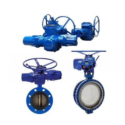 Trattamento dell'acqua del GNL Attuatore elettrico intelligente Industrial Electric Triple Eccentric Butterfly Valve