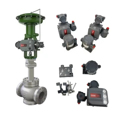 Valvola di controllo pneumatica cinese con controllore valvola Fisher DVC6205+DVC6215 Sensore di corsa remoto Posizionatore valvola split type