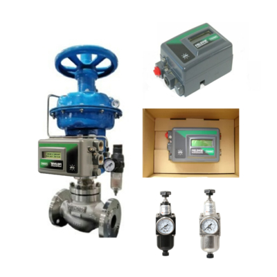 Valvola di controllo pneumatica della serie SAMSON 3222 con posizionatore Fisher 3582i