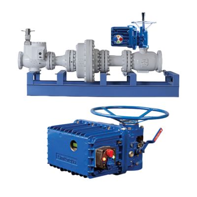 Skid di regolazione della pressione del gas naturale del fornitore personalizzato Flowserve Limitorque Attuatore elettrico multivalvola antideflagrante