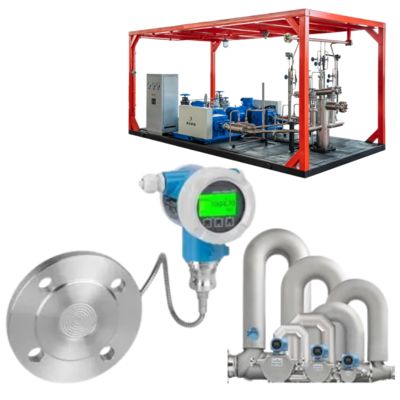 Regolatore di riduzione della pressione con misuratore di portata a vortice Endress+Hauser Proline Prowirl D 200 e trasmettitore di pressione Cerabar PMP71B