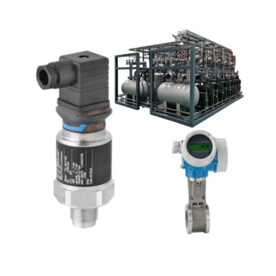 Unità di controllo pressione/flusso con portatore di pressione Cerabar PMC11 e portatore di flusso di vortice Endress+Hauser Proline Prowirl D 200