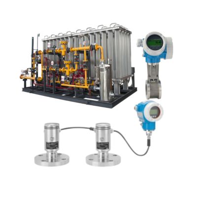 Unità di controllo pressione/portata con misuratore di portata a vortice Endress+Hauser Proline Prowirl D 200 e trasmettitore di pressione Cerabar FMD72