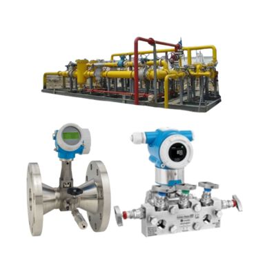 Unità di controllo pressione/portata con misuratore di portata Endress+Hauser Proline Prowirl R 200 e trasmettitore di pressione differenziale Deltabar PMD50.