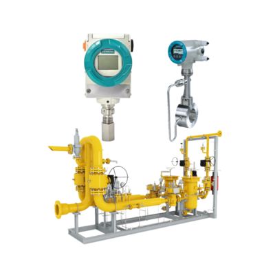 Trasmettitore di pressione Siemens SITRANS P320 7MF0300, misuratore di portata a vortice SITRANS FX330 e collettore per valvola di controllo del flusso