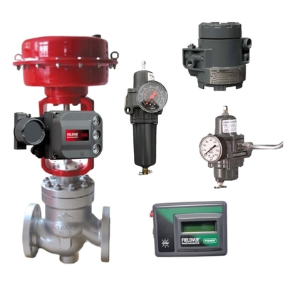 Valvola di controllo con Fisher 846 I/P Converter & TopWorx GO Switch Modello 73 / Modello 81 Limit Switch e Fisher DVC6200 Valve Positioner per il controllo ad alta precisione in ambienti difficili
