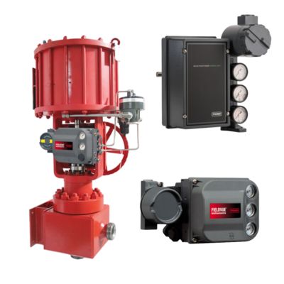 Posizionatore elettro-pneumatico Fisher 3620J con Fisher DVC6200 e 3582i per sistemi di valvole di controllo a 220 V