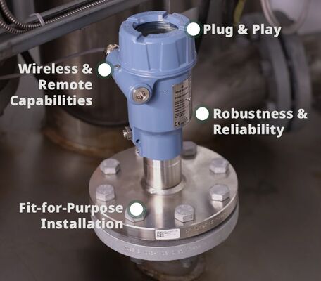 Emerson Wireless HART Trasmettitore di livello radar senza contatto Rosemount 3408 Misure di livello del monitor